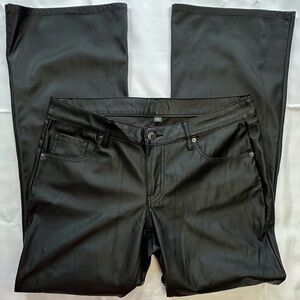 Wild Fable faux leather‎ black wide leg pants women’s 10